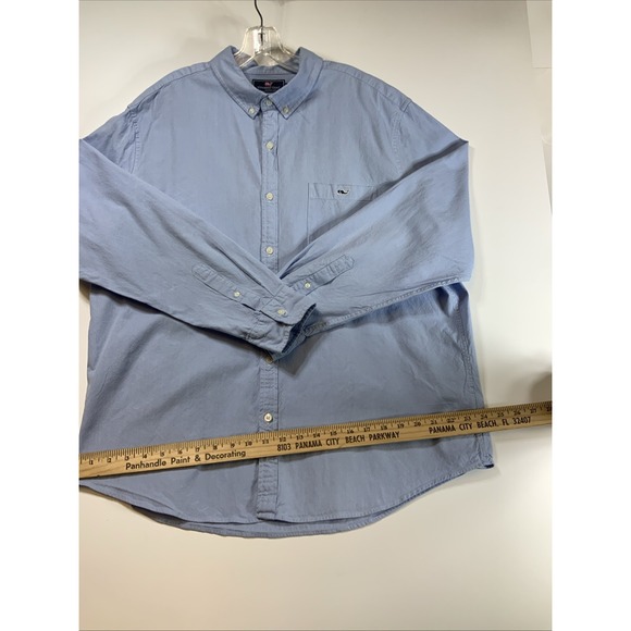 Vineyard Vines Slim Fit Preppy Classic Blue Oxford Shirt, XL - Picture 6 of 11